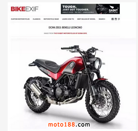 Benelli Leoncino 500入选2015米兰展十佳车型